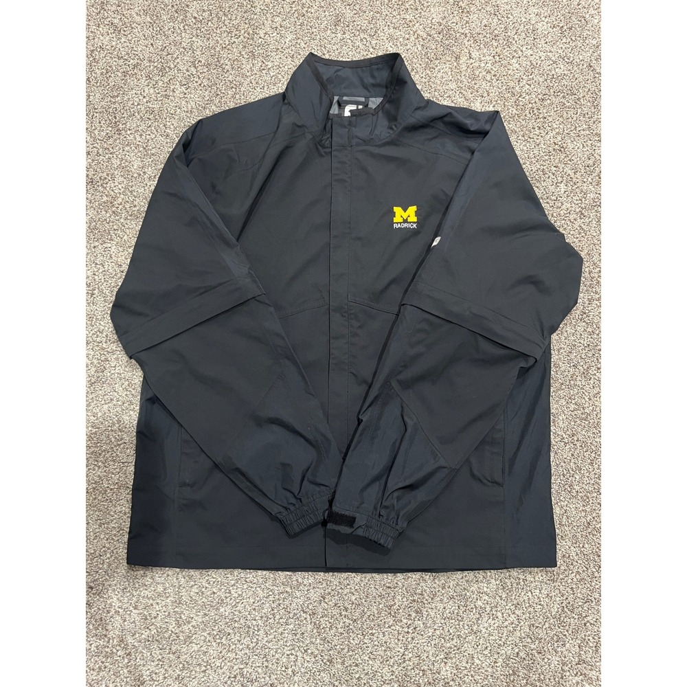 FootJoy DryJoys HydroLite Michigan Radrick Farms Golf Rain Jacket Mens XL Black